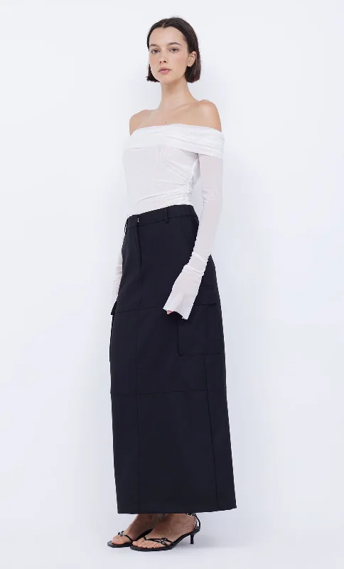 NEVADA MAXI SKIRT - BLACK