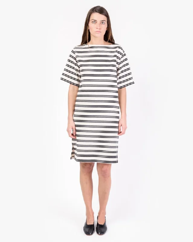 Dodora Striped Dress in Ecru