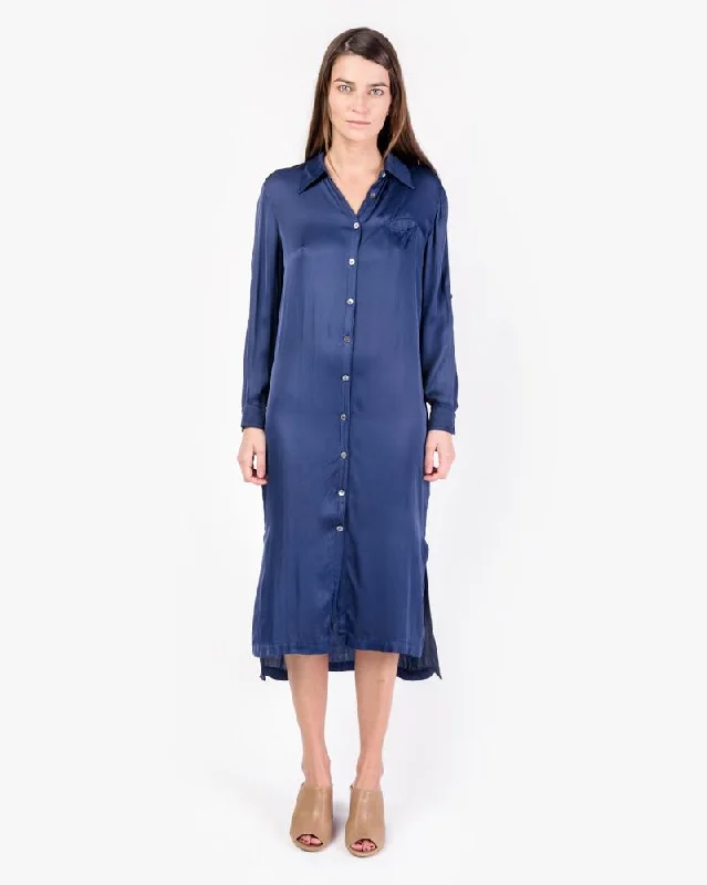 Shirt Dress in Navy