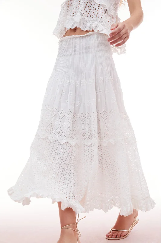 Tian Eyelet Maxi Skirt